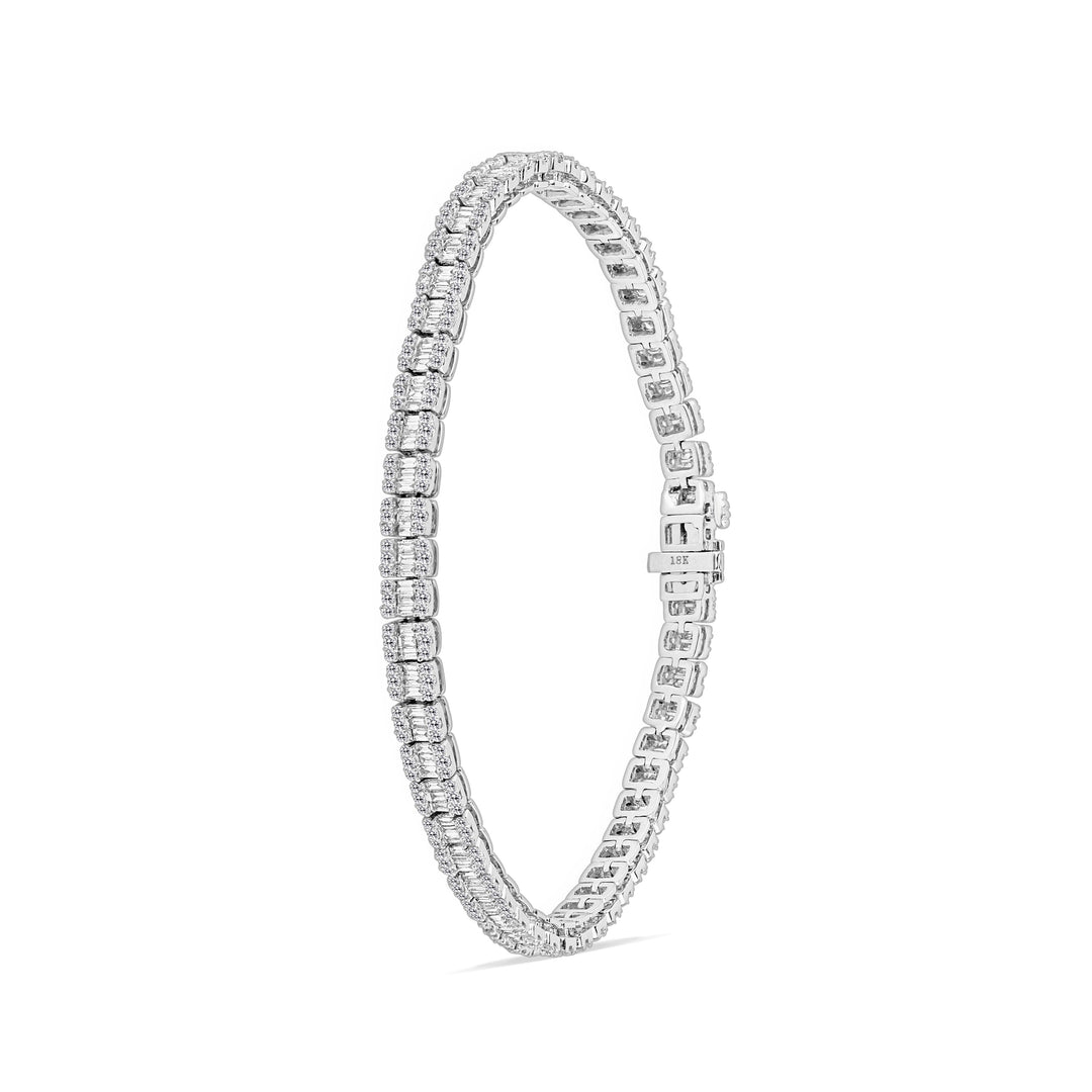 Baguette & Round Diamond Bracelet