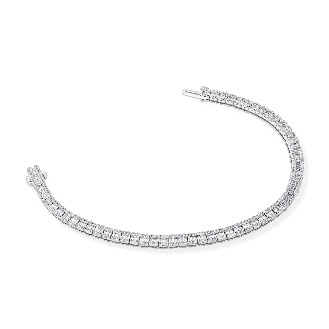 Baguette & Round Diamond Bracelet